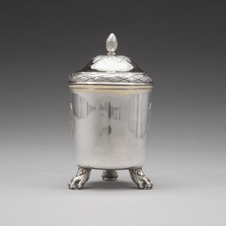Erik Sorsell, dryckeskanna, silver, Stockholm 1794, gustaviansk.