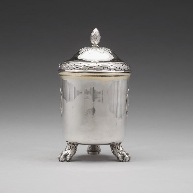 A Swedish 18th century parcel-gilt silver tankard, mark of Erik Sorsell, Stockholm 1794.