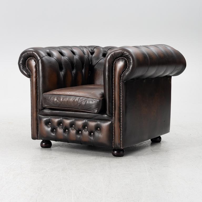 Clubfåtölj, Chesterfieldmodell, 1900-talets andra hälft.