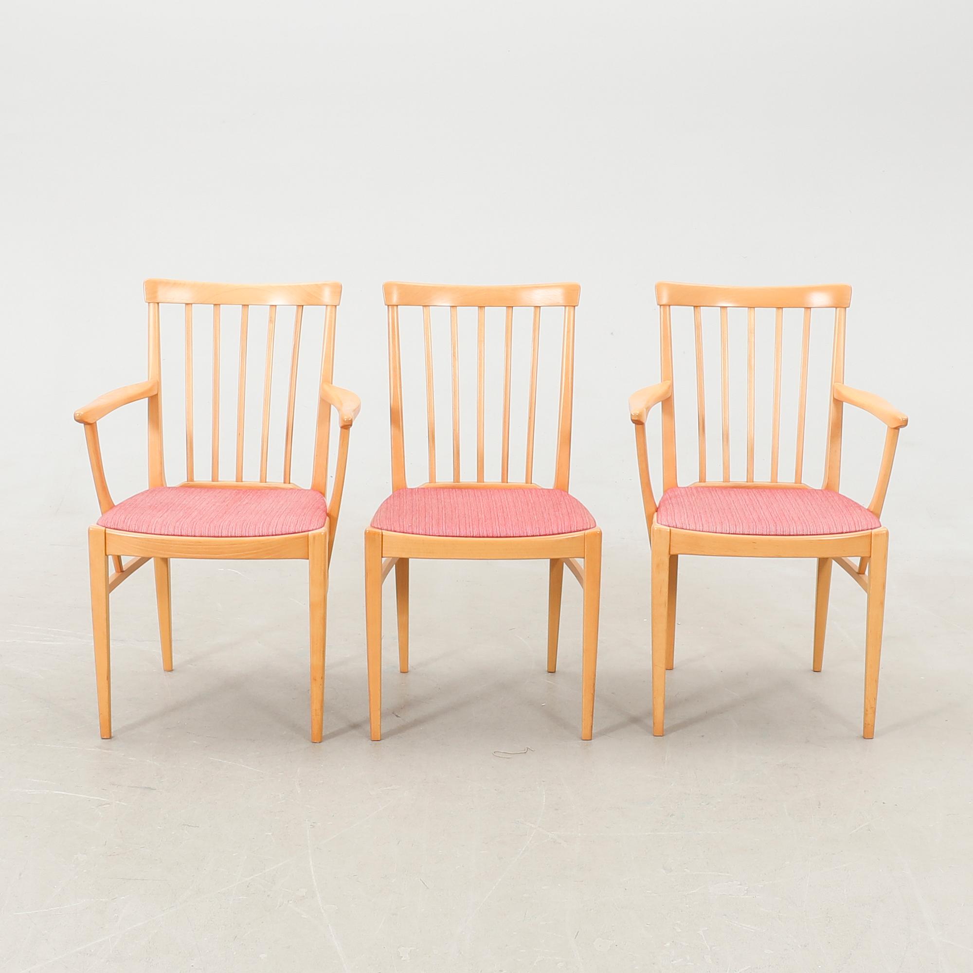 Carl Malmsten, stolar 6 st samt karmstolar 2 st "Herrgården" Åfors möbelfabrik senate delen av 1900-talet.