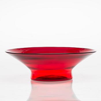 SKÅL, glas, signerad S. Hopea Nuutajärvi Notsjö -63.