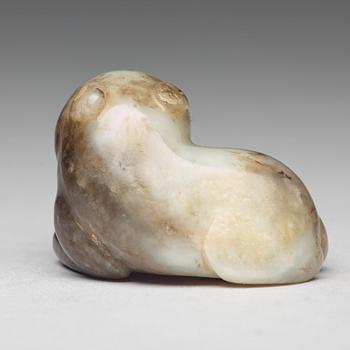 A nephrite figure of a cat, Ming dynasty (1368-1644).