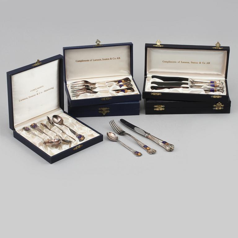 BESTICK, 18 st, silver, Mema, Lidköping, 1900-talets tredje kvartal, vikt 128 gram.