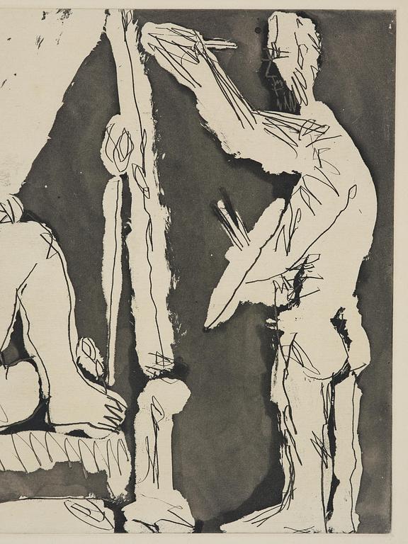 Pablo Picasso, "Peintre et modèle avec un sculpture I".