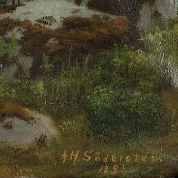 OKÄND KONSTNÄR, olja på duk, sign och dat 1881.