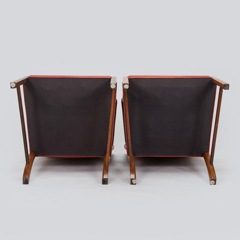 Ole Wanscher, karmstolar, ett par, snickarmästare AJ Iversen, Danmark 1900-talets mitt.