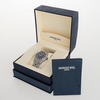RANNEKELLO, miesten, Raymond Weil Parcifal, teräs, automaatti. Takuukortti, 2006.