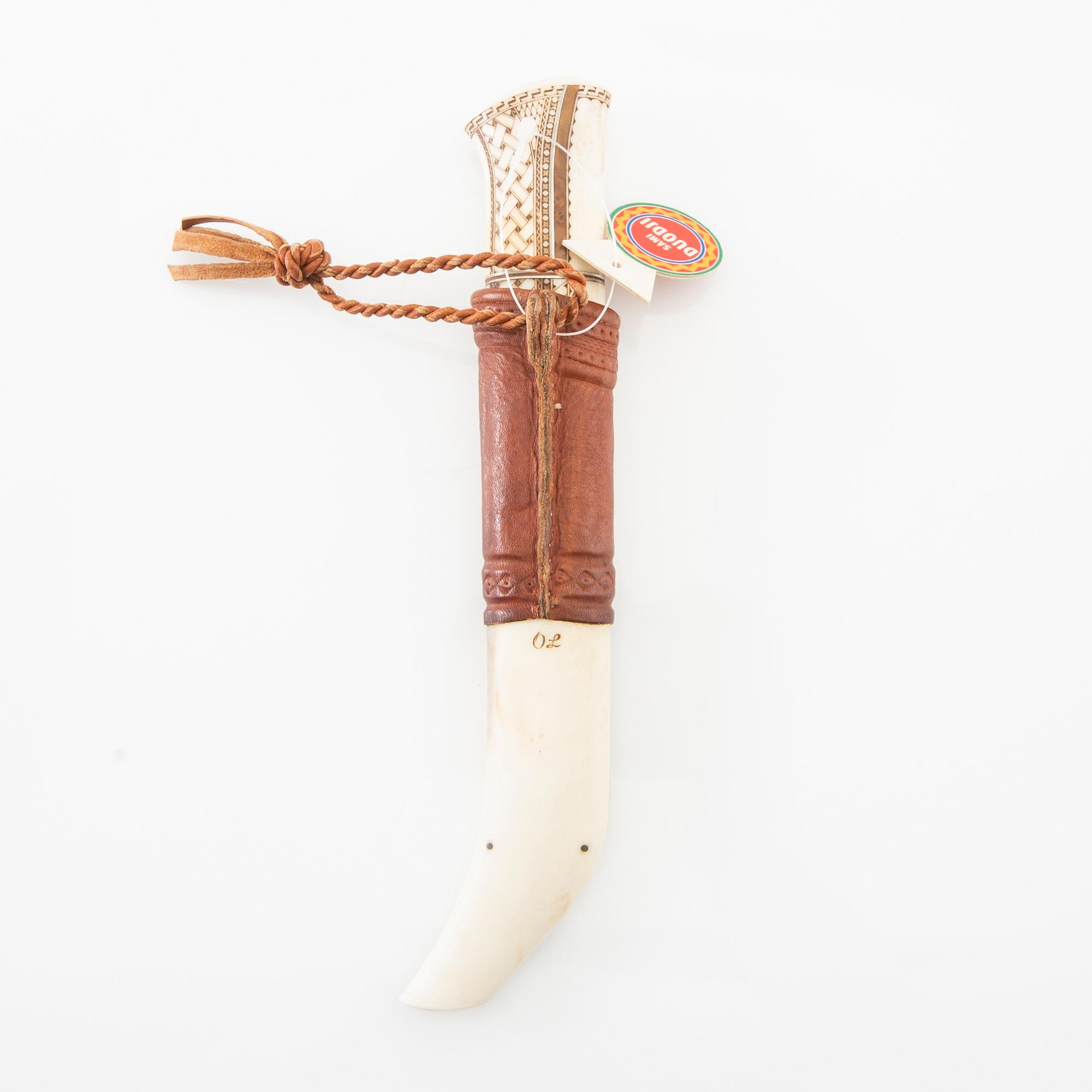 Olle Lundmark, half-horn knife, signed.