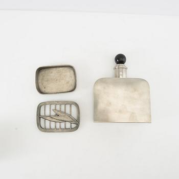 Cigarette case, candlesticks, ashtray, 4 pieces, GAB, 1936 -1938.