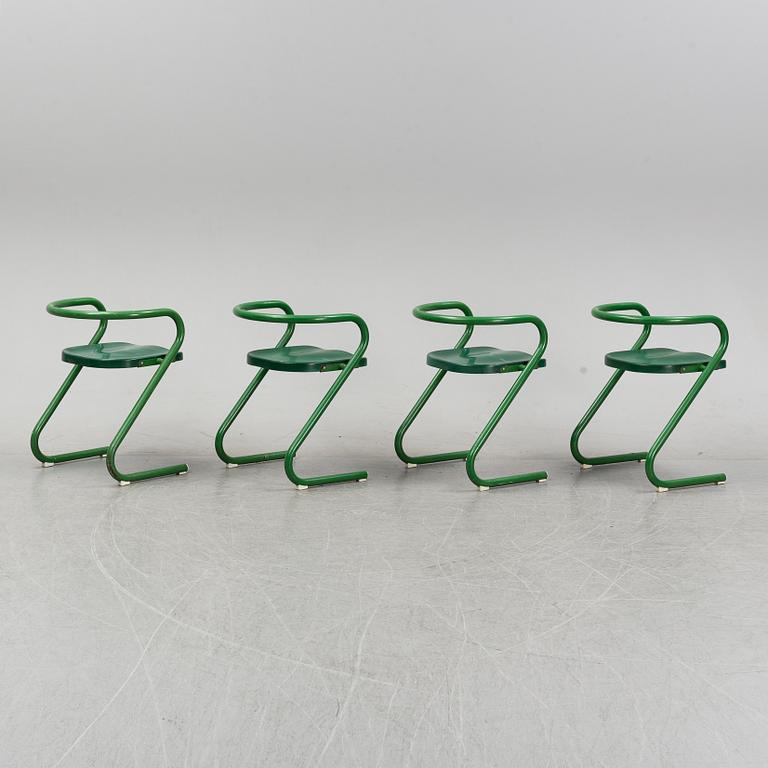 Börge Lindau & Bo Lindekrantz, stolar, 4 st, ur "S70"-serien, Lammek, 1970-tal.