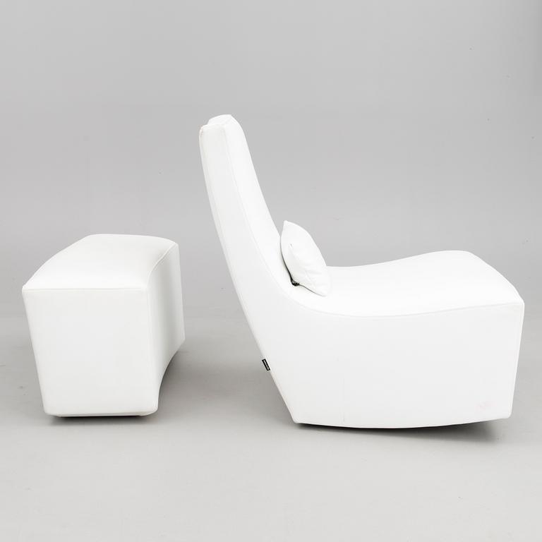 ALBAN-SÉBASTIEN GILLES, keinutuoli ja rahi, "Neo", Ligne Roset, Ranska 2000-luku.