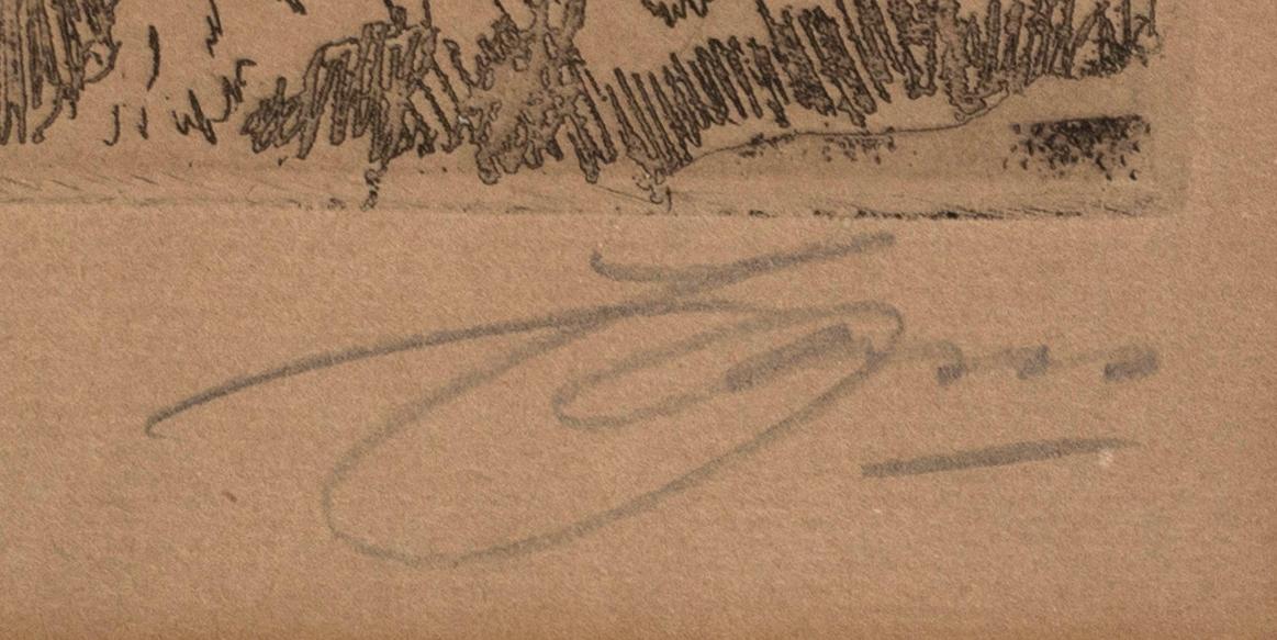 Anders Zorn, a signed etching form 1916.