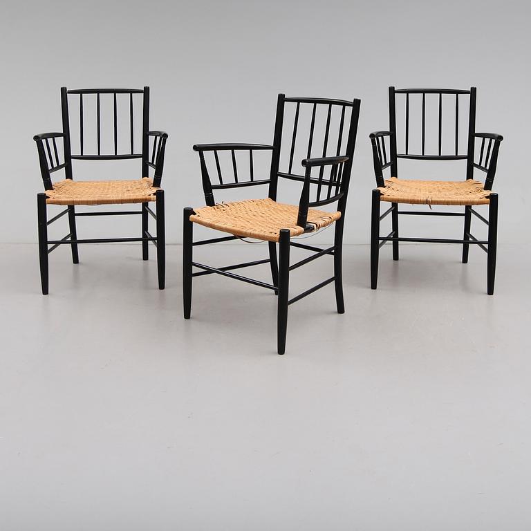 KARMSTOLAR, 3 st, Gemla, Diö, 1900-talets andra hälft.