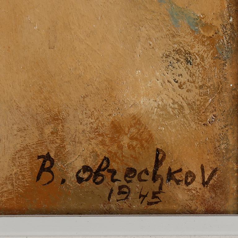 BENCHO OBRESHKOV, olja på duk uppklistrad på masonit, signerad och daterad 1945.