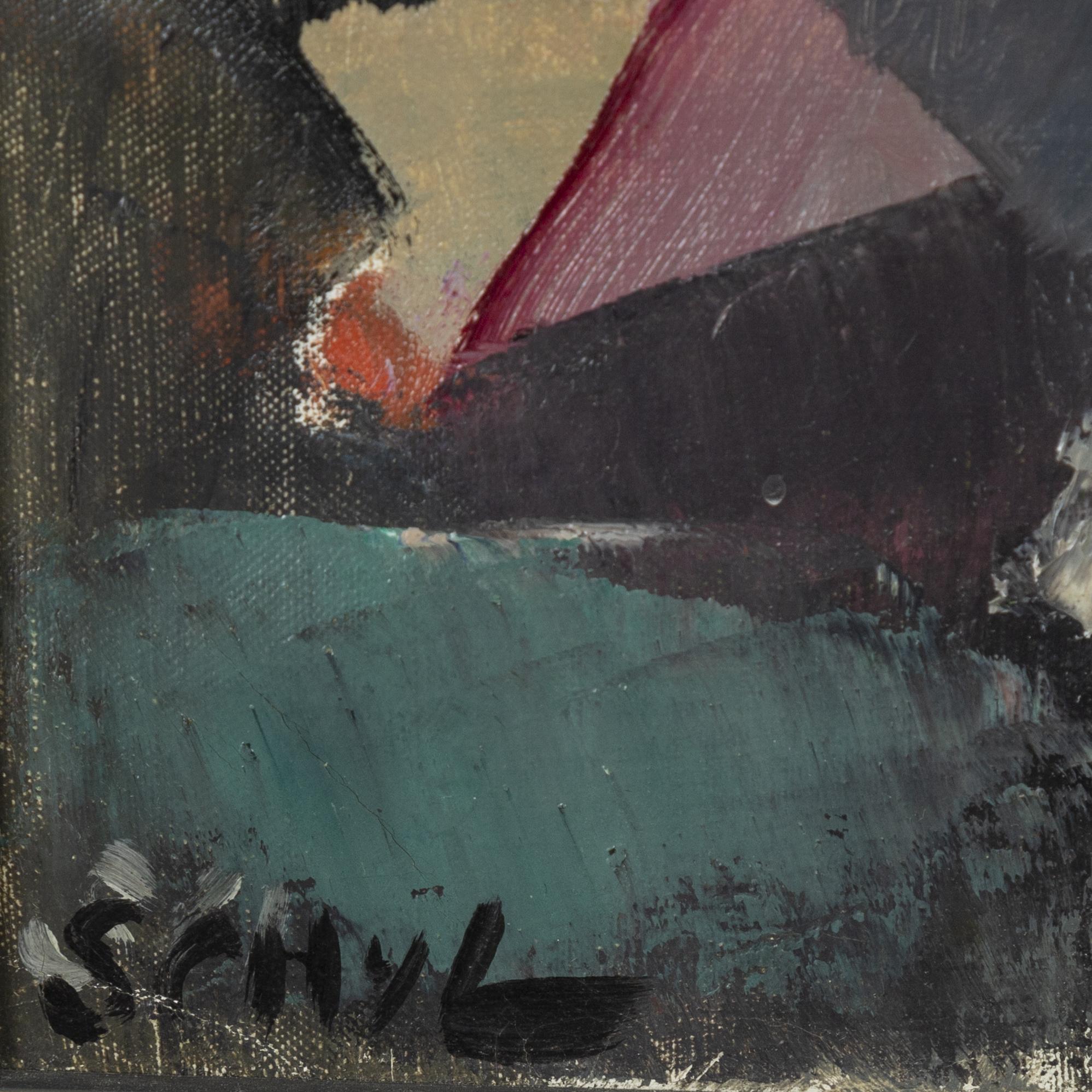 Jules Schyl, olja på duk, signerad.