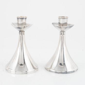 Pair of silver candlesticks, Tesi, Gothenburg 1964.