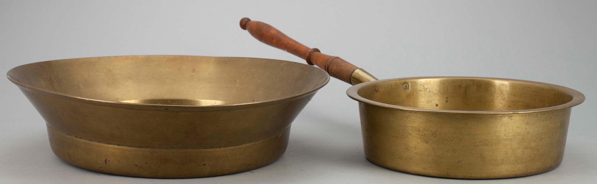 SYLTFAT, 2 st, mässing samt trä, Ryssland.