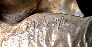 SÖRENSEN, JENS FLEMING. Skulptur, brons, sign J-F-S, numr 2/6.