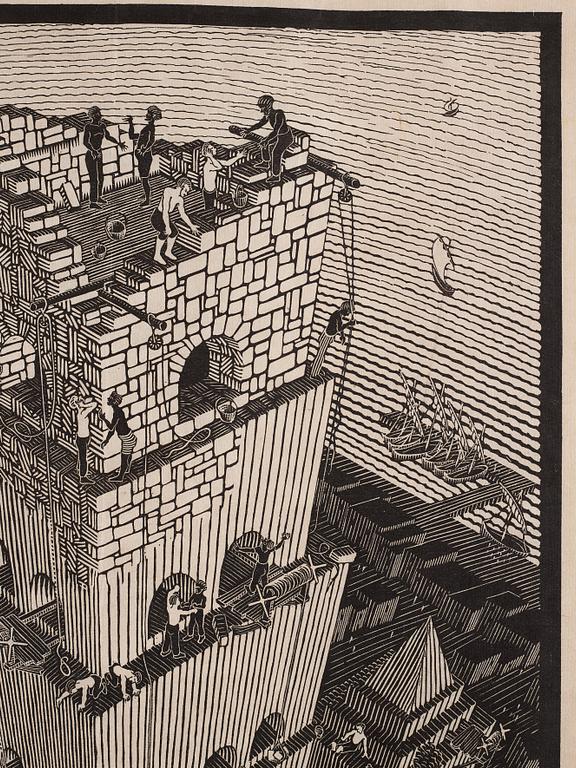 Maurits Cornelis Escher, "The Tower of Babel" ("Turm von Babel").