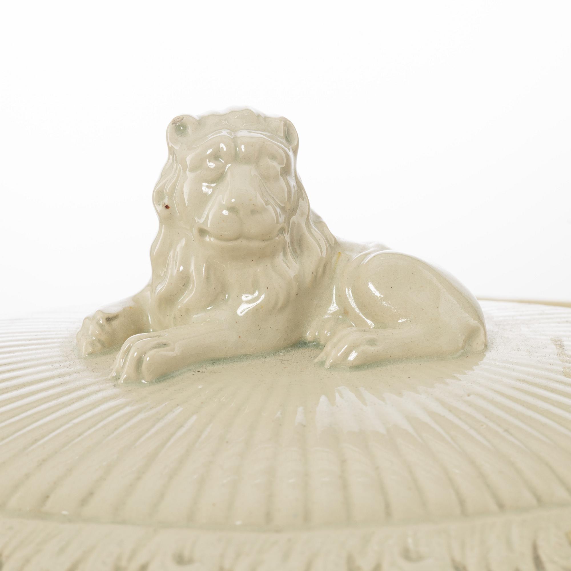 A creamware pâté terrine, Rörstrand, Sweden, first part of the 19th century.