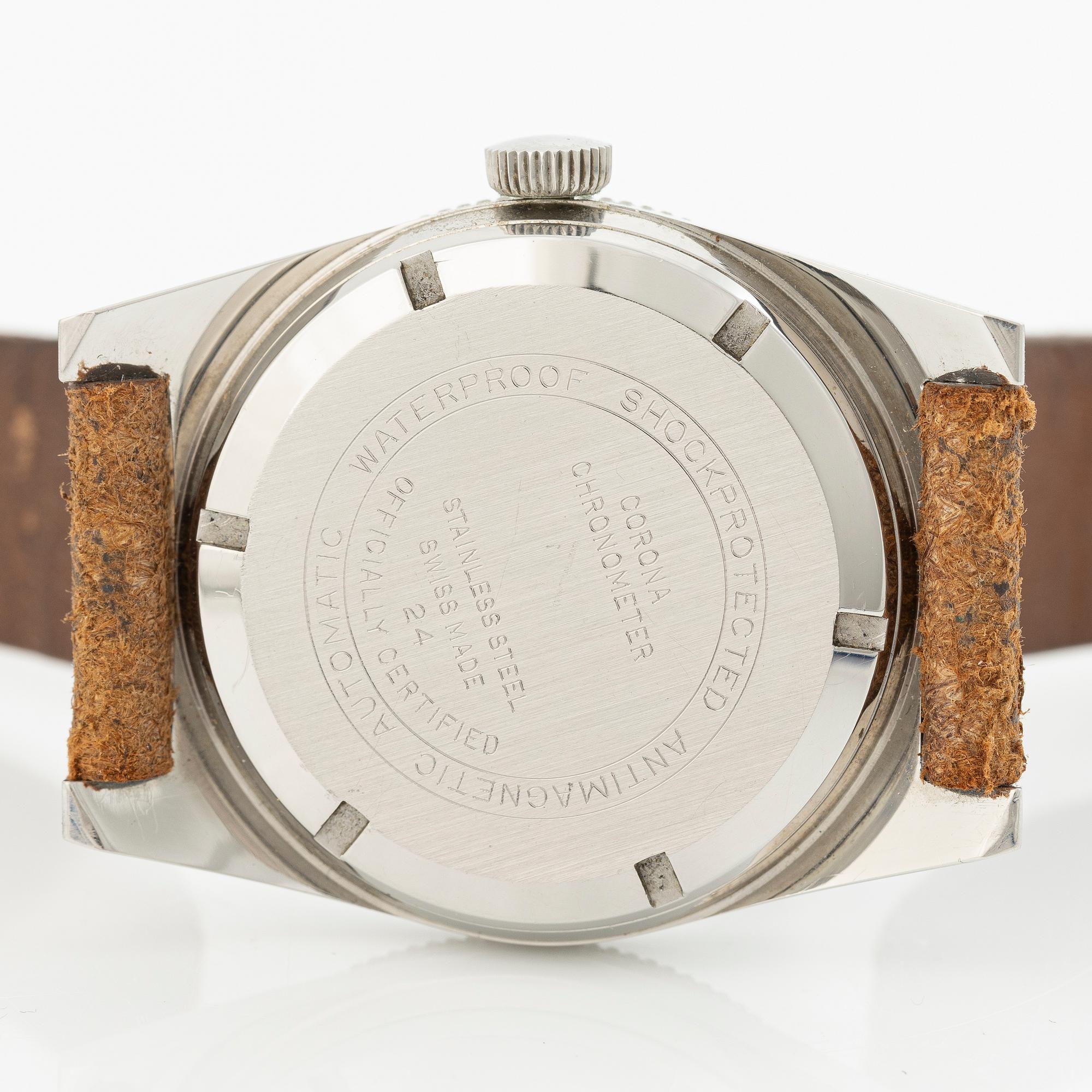 Corona Suiza, Gorgona, "Skin Diver", "Radium Dial", wristwatch, 36 mm.