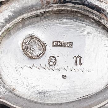 A Swedish 18th century small silver tea-pot, mark of Jonas Berg, Stockholm 1756.
