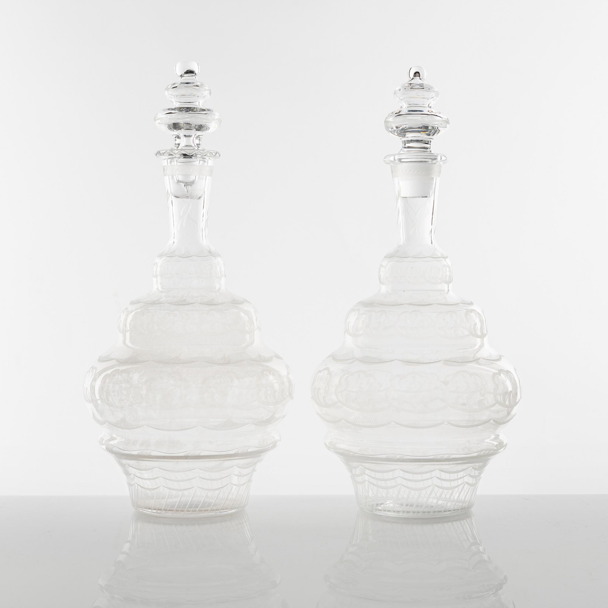 Simon Gate, glasservis, 46 delar, "Molnet", Orrefors.