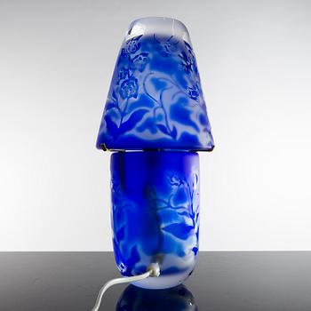 ASTRID GATE, tablelamp, glass, signed, 1984.