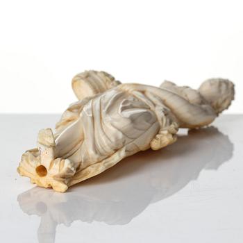 An ivory sculpture of Flora, circle of Frans van Bossuit, late 17th century.