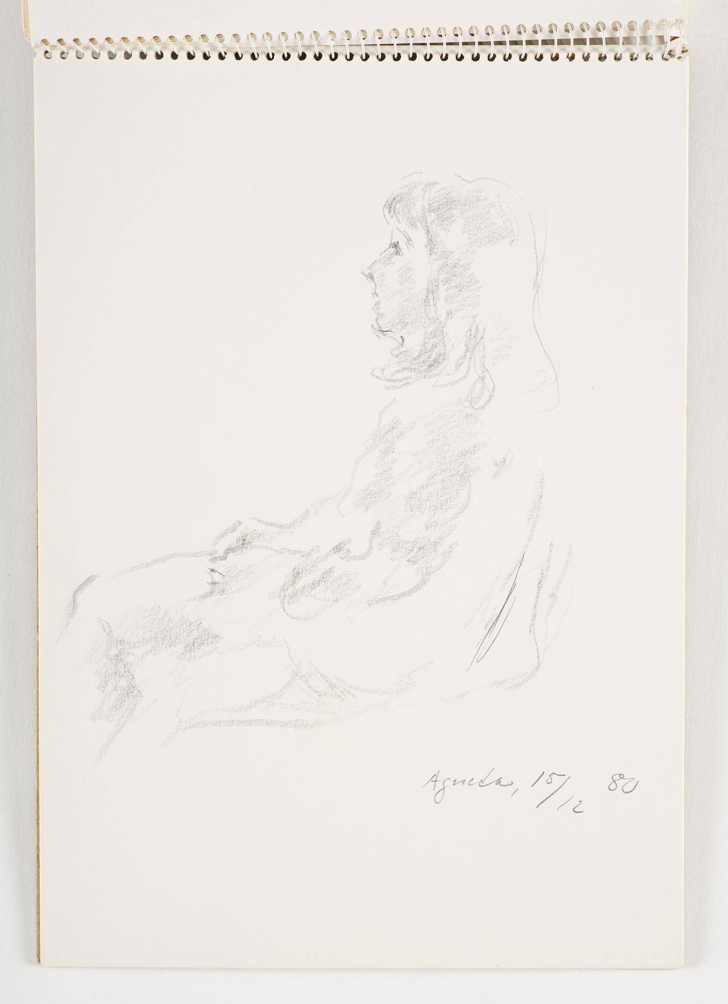 Lotte Laserstein, 3 skissblock med teckningar.