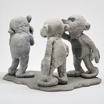 Mårten Medbo, skulptur, "Schoolyard Monkeys", signerad och daterad 2010.