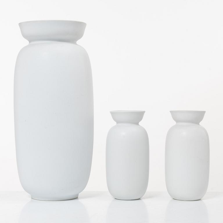 Stig Lindberg, vases, "Grazia", 3 pcs, Gustavsberg.