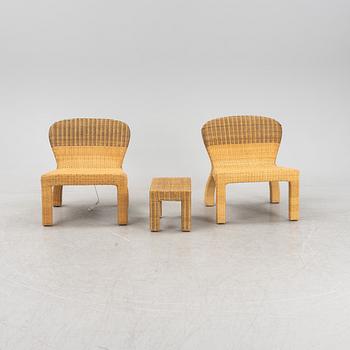 Thomas Sandell, a pair of rattan easy chairs and a table, from the series PS, IKEA 2001.