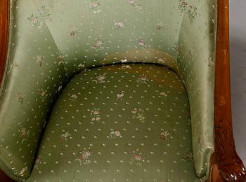 FÅTÖLJER, 1 par, mahogny, 1900-talets första hälft.