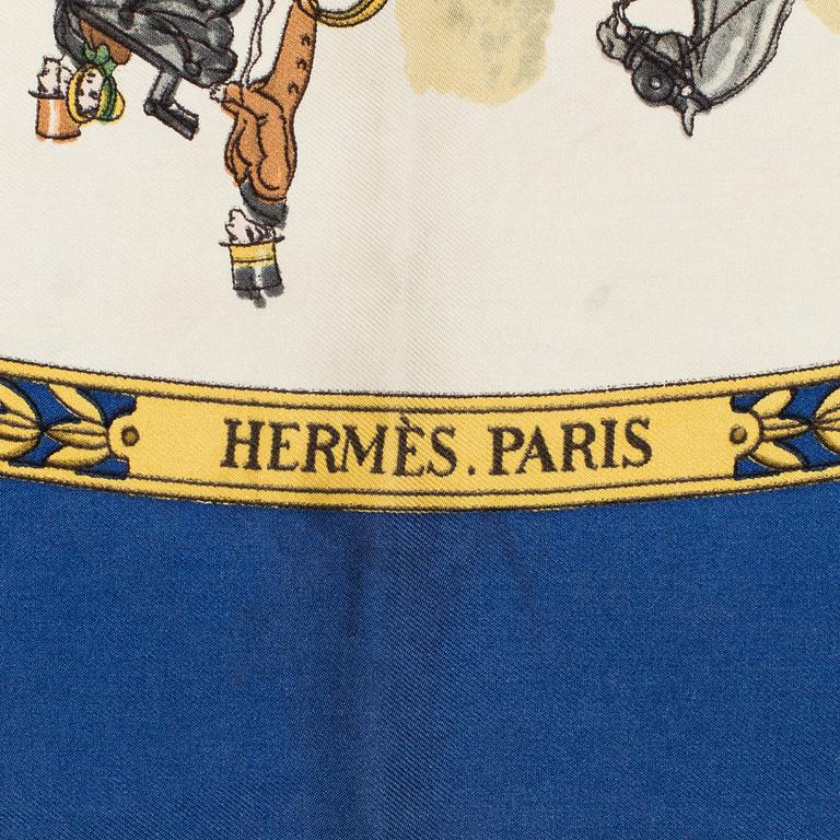 A Hermés scarf, "La Promenade de Longchamps".