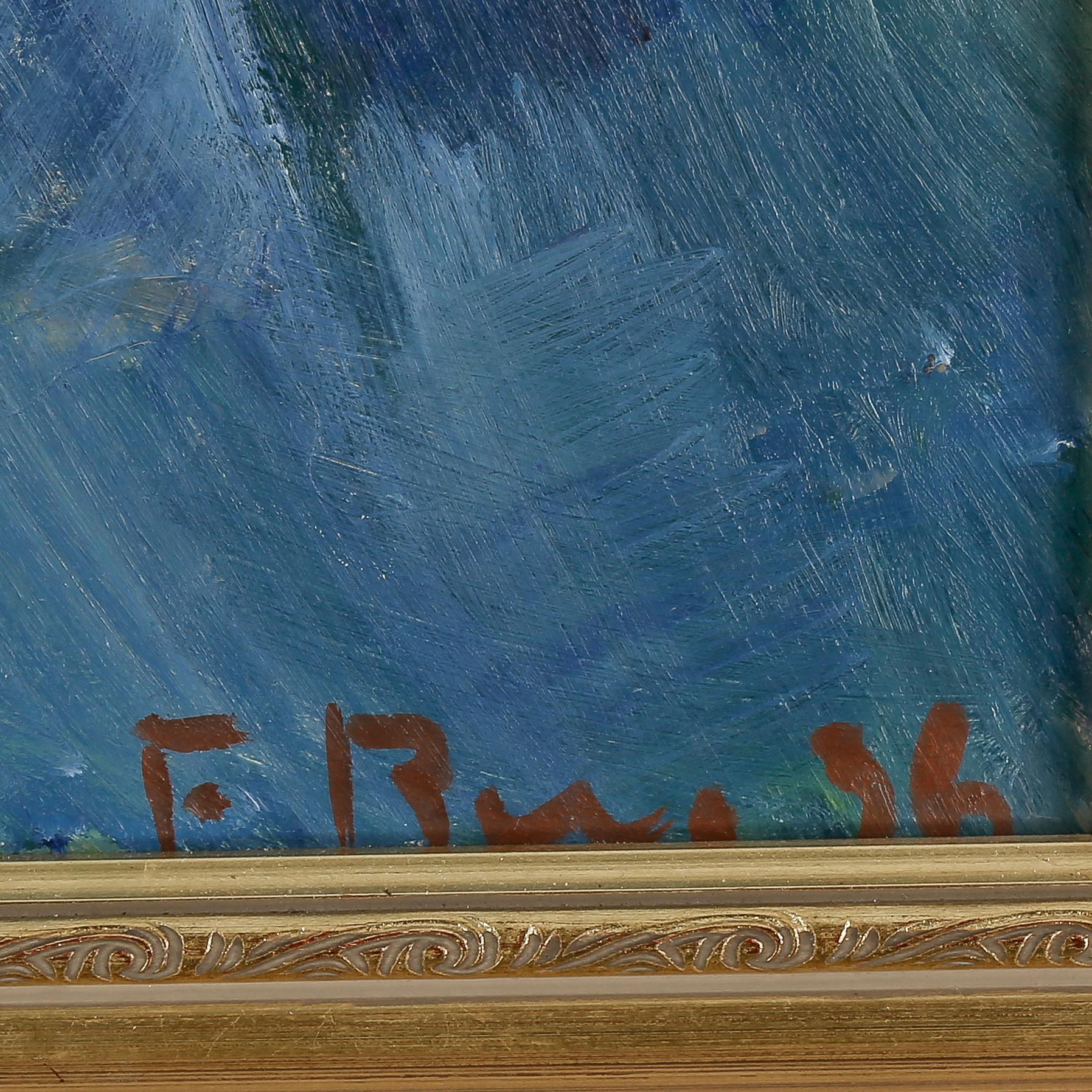 FRANS BERG, olja på pannå, signerad och daterad -36.