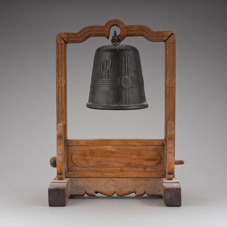 KLOCKA, brons, orientalisk, omkring 1900.