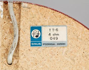 HÖGTALARE, ett par, Sinus 6, Sverige, 1900-talets andra hälft.