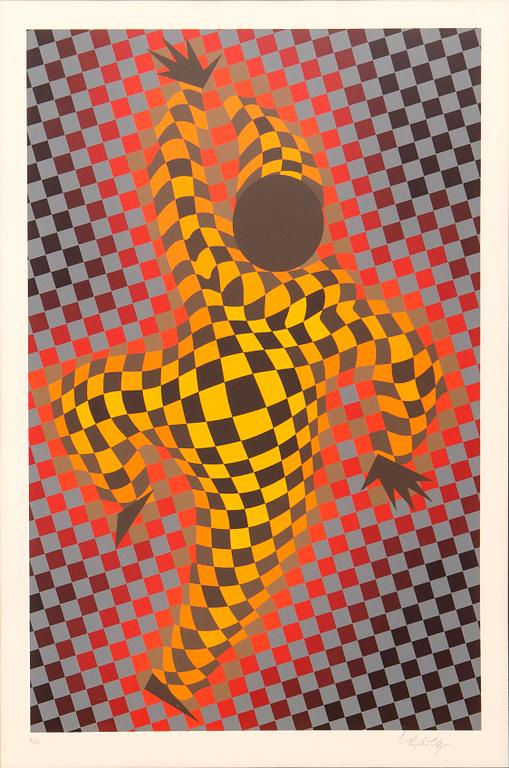 Victor Vasarely, "Harlekin" from the portfolio "Figurativ".