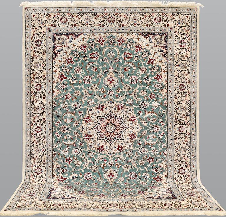 Rug, Nain, part silk, so called 6LAA, approx. 146 x 100 cm.