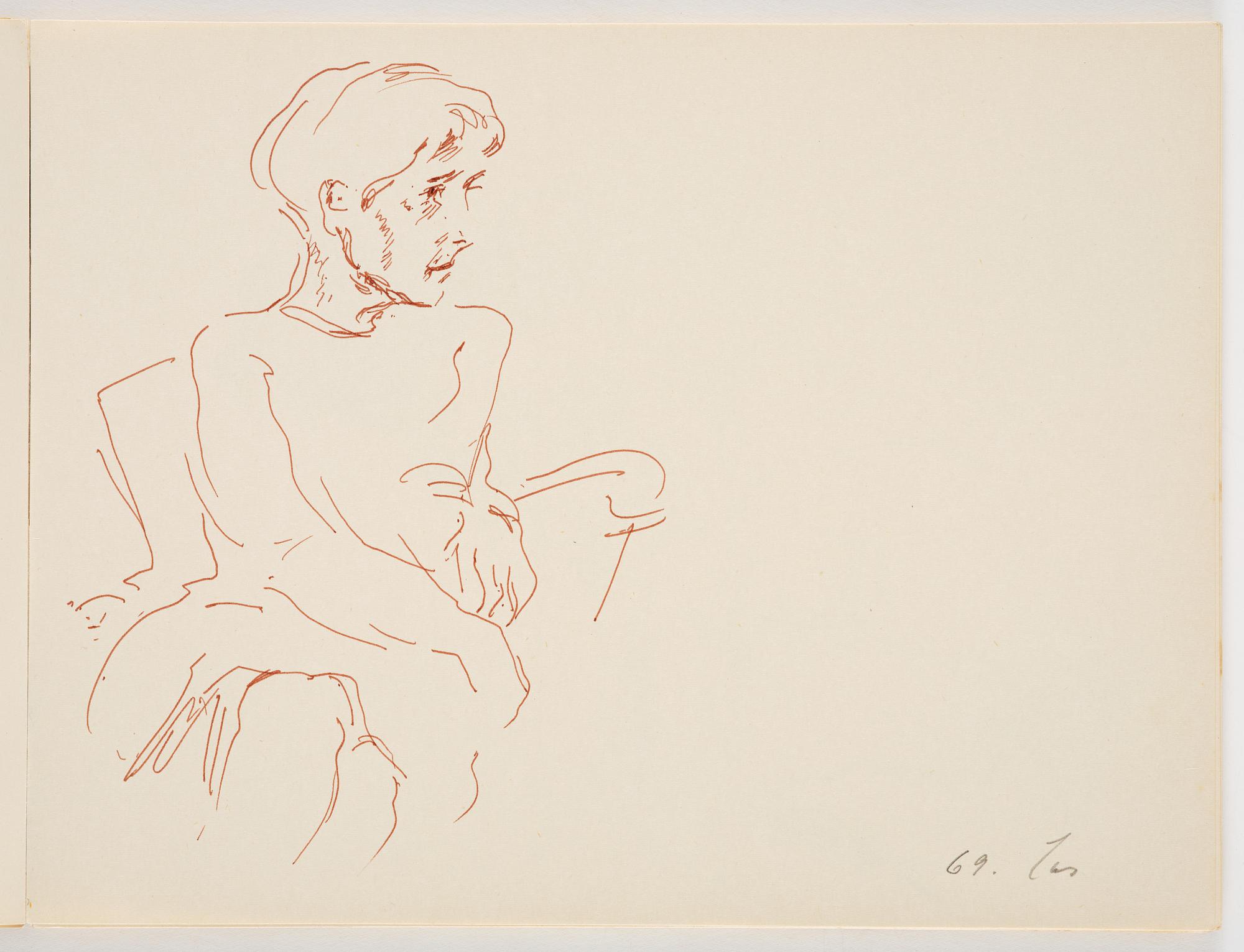 Lotte Laserstein, Skissblock med 22 teckningar varav 7 signerade.