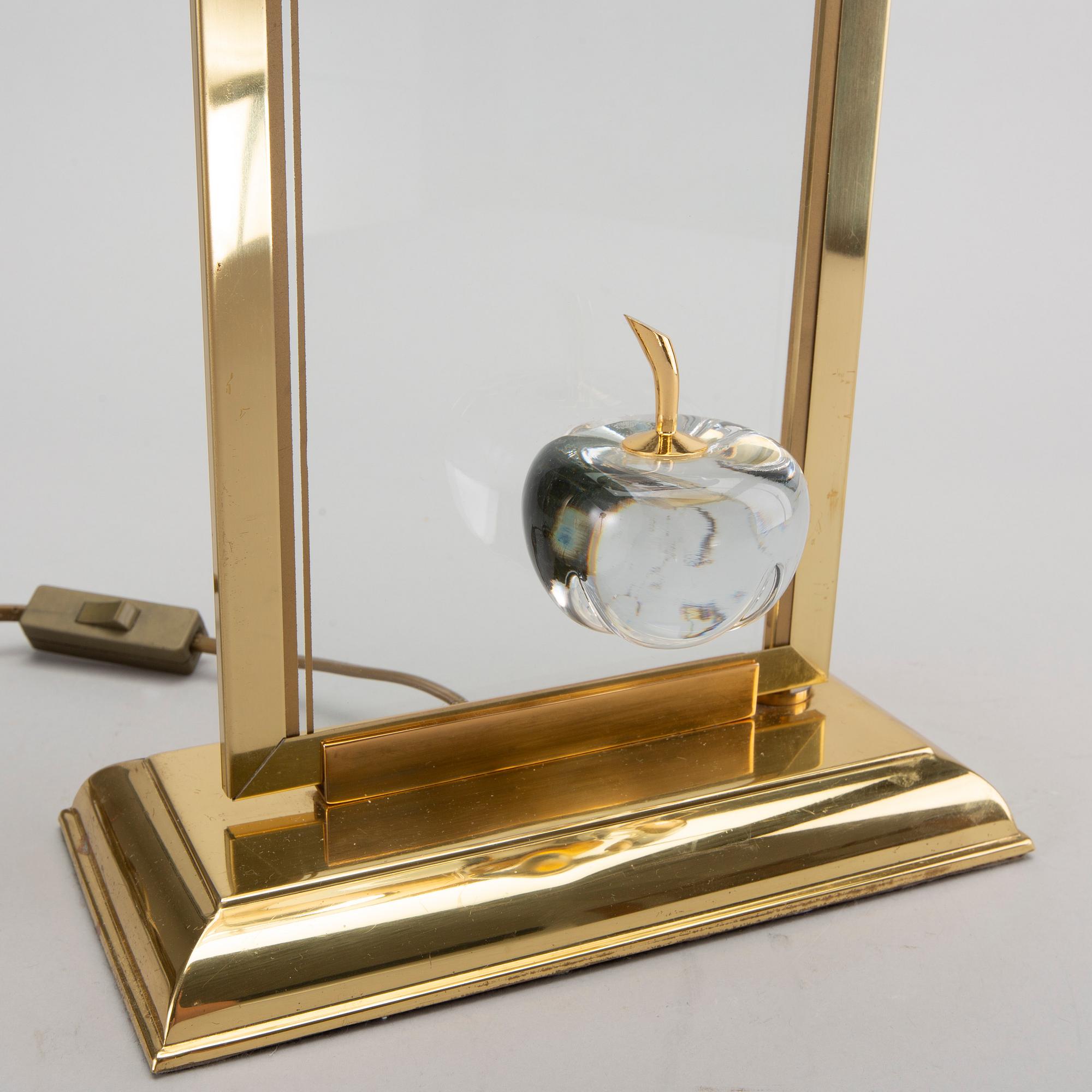 A 'La Pomme' table light from Maison le Dauphin, France, 1970's.