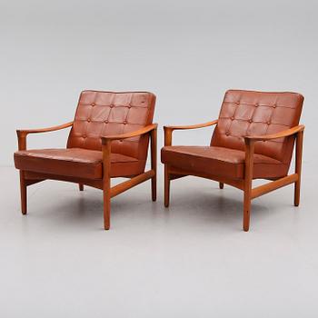 FÅTÖLJER, 1 par, Bröderna Andersson, 1900-talets andra hälft.