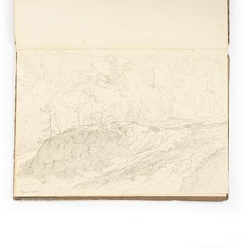 Carl Johan Fahlcrantz, Sketchbook with 28 topographical pencil drawings.