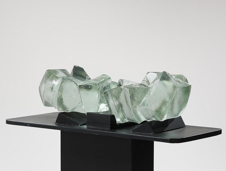 Edvin Öhrström, a cast glass sculpture, Lindshammar Glassworks.
