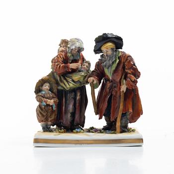 Porcelain figure group, Naples, early 20th century.