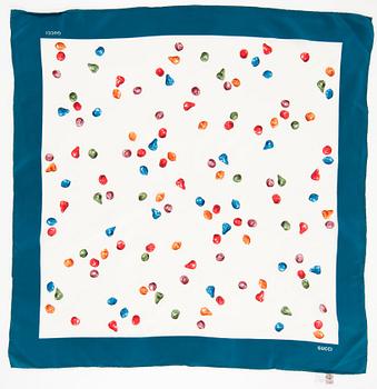 GUCCI and CELINÉ, three silk scarves.