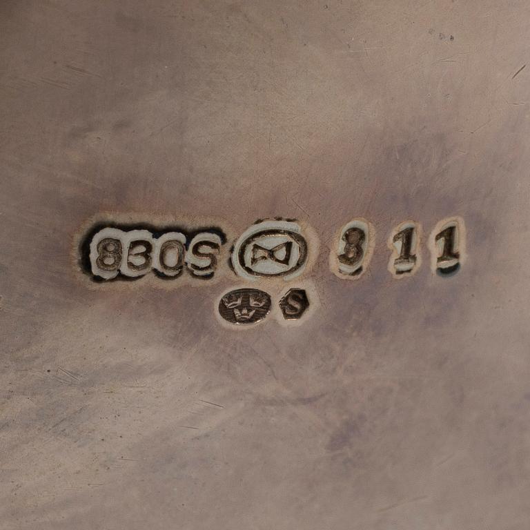 KAFFESERVIS, 3 delar, silver, Norge, 1900-talets mitt.