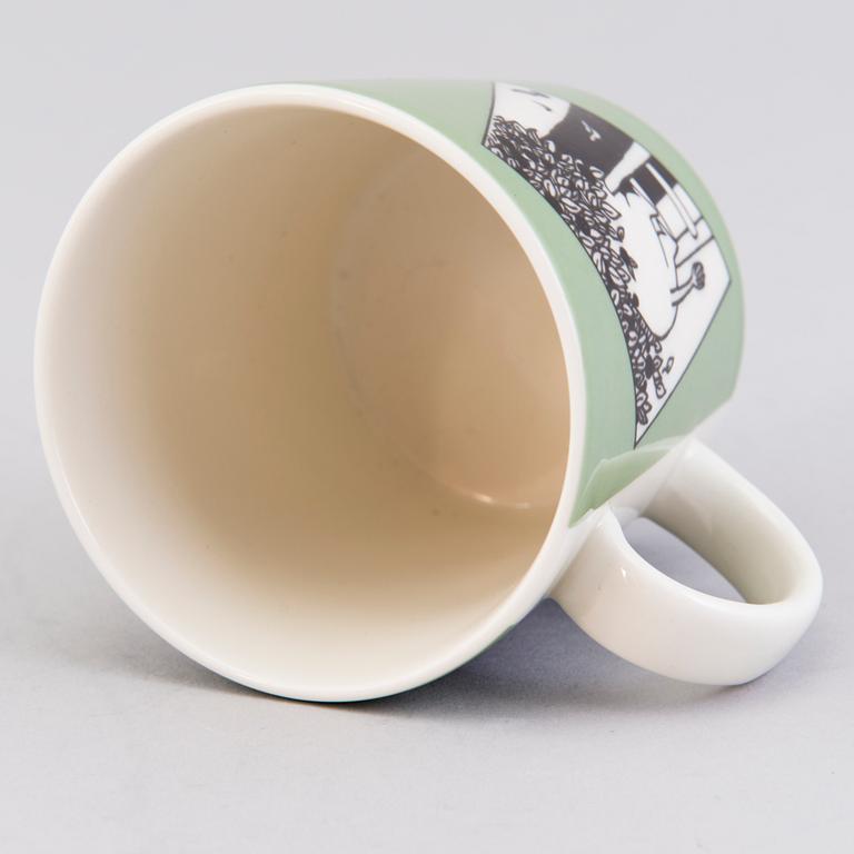 MOOMIN-MUG, porcelain, 'Mug green', Arabia Finland 1990-199.