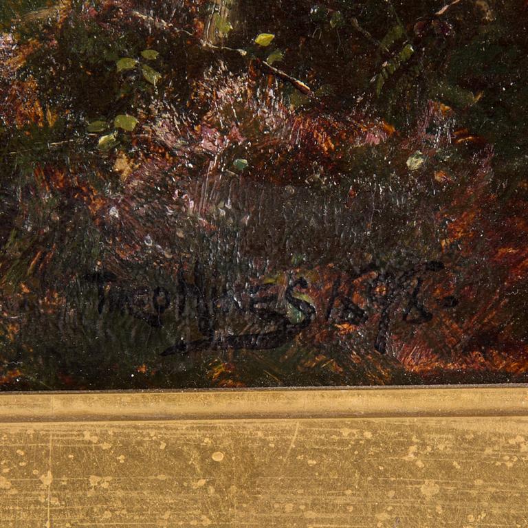 THEODORE HINES, oil on canvas, signed Theo Hines and dated 1898. Verso signed and dated Theo Hines 1898.